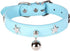 Dog Collar with Bell and Star Studs, Adjustable Length Necklace for Small, Medium, Large Dogs