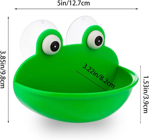 Frog Habitat with Suction Cup, 2 Pcs Cute Fish Tank Accessories for Tree Frog Toad Tadpole Decor