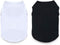 2 Packs Dog Shirts - Plain Cotton Pet Clothes for Boy & Girl, Fit for Small, Extra Small & Medium Dogs & Cats