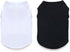 2 Packs Dog Shirts - Plain Cotton Pet Clothes for Boy & Girl, Fit for Small, Extra Small & Medium Dogs & Cats