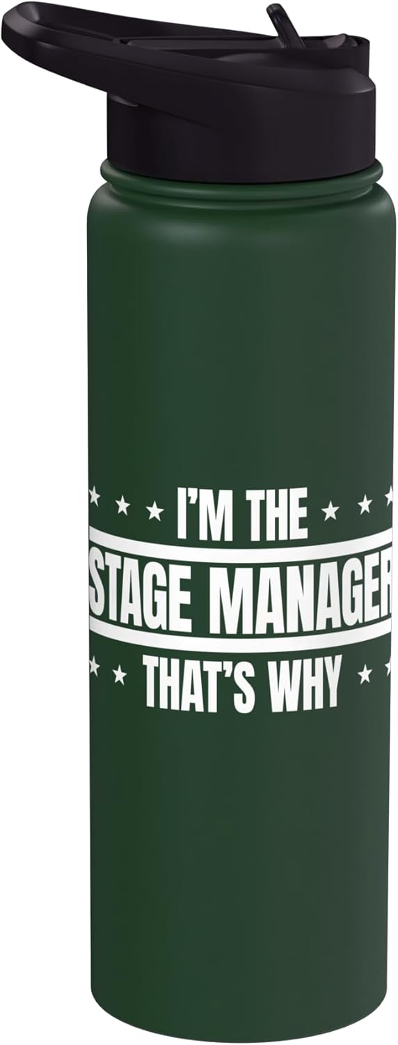 Stage Manager Producer Apparel Stage Manager Production Director Organizer Producer Stainless Steel Insulated Water Bottle