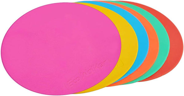 Spot Markers, 6pcs 4inch, 6inch, 8inch, 10inch, 12inch Floor Marker for Kids Agility Training