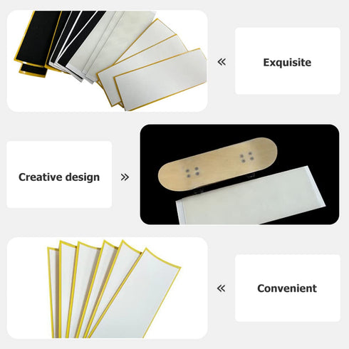 24pcs BESPORTBLE Foam Fingerboard Grip Tape Finger Skateboard Foam Tape Non Slip Finger Toy Skateboards Stickers