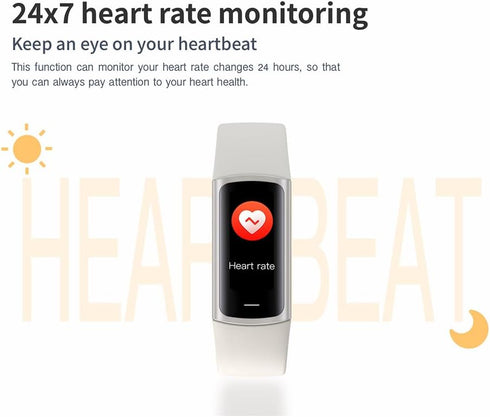 Fitness Tracker with 25 Sports Modes, Heart Rate/Blood Oxygen Monitor, Waterproof Smartwatch for Android and iOS