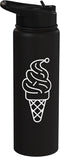 Funny Ice Cream Maker Graphic Tees and Giveaways Ice Cream Cone One Line Drawing Sorbet Stainless Steel Insulated Water Bottle