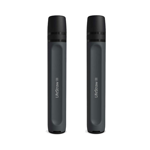 LifeStraw Peak Series Personal Water Filter Straw, Backup Filtration, Emergency Survival, Ultralight Hydration, Dark