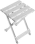 Drfeify Portable Stainless Steel Folding Camping Chair, Heavy Duty 135 Angle Adjustable