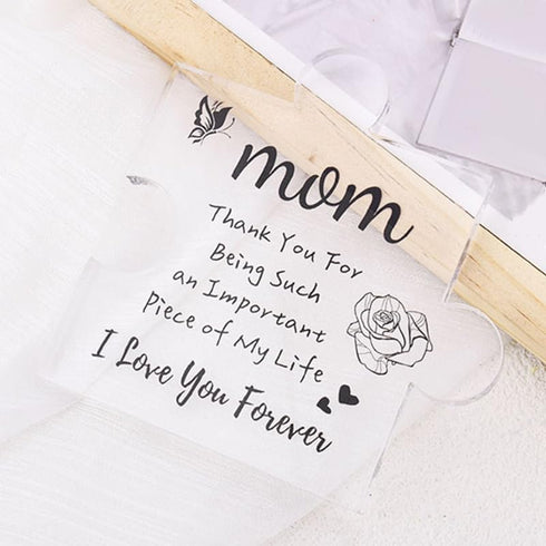 Mommy Mommy I Love You Gift for Mom Acrylic Puzzle Mom Plaque Desk Decor for Mother Birthday Christmas Gift Keepsake
