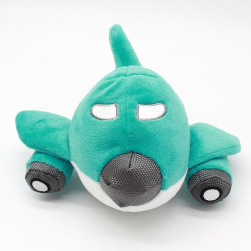 3-Pack FRCOLOR Dog Chew Toy Plane Shape Squeaky Interactive Pet Playing Toys for Puppies and Cats Bite Resistant