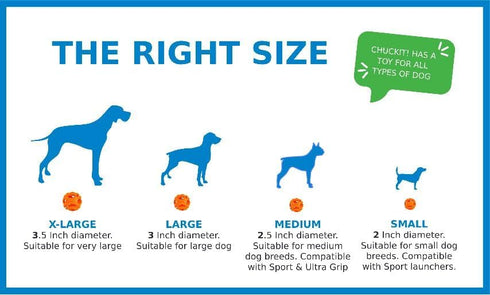 Chuckit Air Fetch Ball Dog Toy, Extra Large 3.5 Inch Diameter for Dogs Over 100 lbs