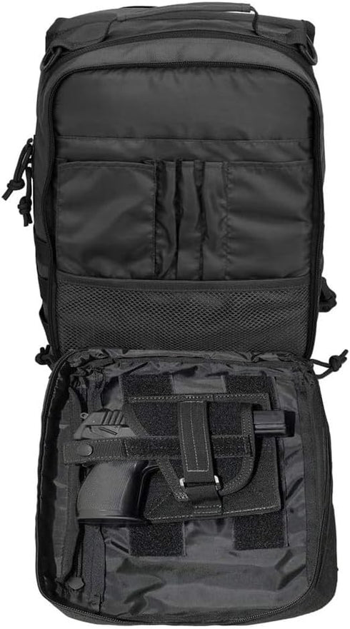 Pack Pack 07-Black) REEBOW GEAR Tactical Sling Bag w/Gun Holster Small Military Rover Shoulder Sling Molle Assault