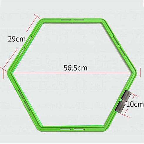 Hexagon Agility Ring Training Circle, Speed Agility Ladder, Football Footwork Trainer, 3Pcs Multicolor Fitness Equipment