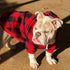 KOOLTAIL Plaid Dog Hoodie Pet Clothes Sweater with Hat and Pocket for Small to Large Dogs, Red XXL