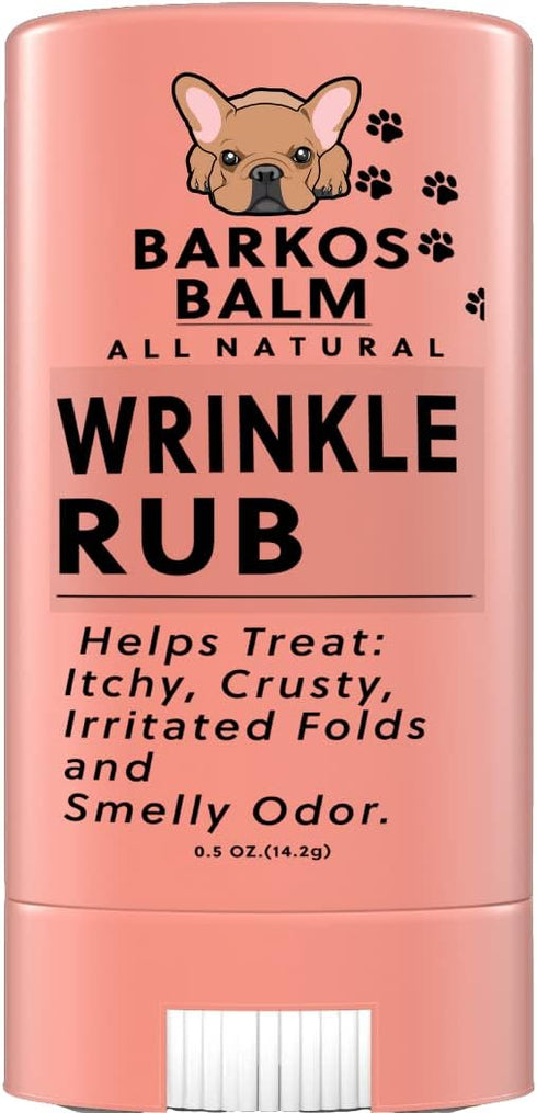 Wrinkle Rub for Bulldog, French Bulldog, Pug, English Bulldog, Cleans & Soothes Wrinkles, Folds, Tear Stains, Anti-Itch