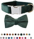 Adjustable Dog Collar with Bow Tie, Velvet Pet Collar for Small Medium Large Dogs and Cats, Neck 10.6-16.1 Inches