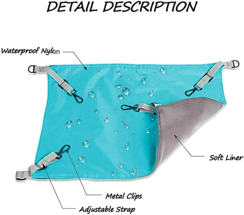 HOMEYA Small Animal Guinea-Pig Hanging Hammocks Bed - Pet Cage Hammock for Ferret, Cat, Rat, Chinchilla