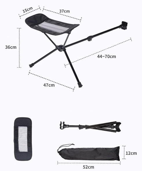 Auotick Universal Folding Camping Chair Foot Rest Ottoman Portable Recliner Lazy Retractable Footstool Leg Rest Chair