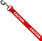 Dog Leash Pet Quote Caution Red White 6 Feet Long 0.5 Inch Wide