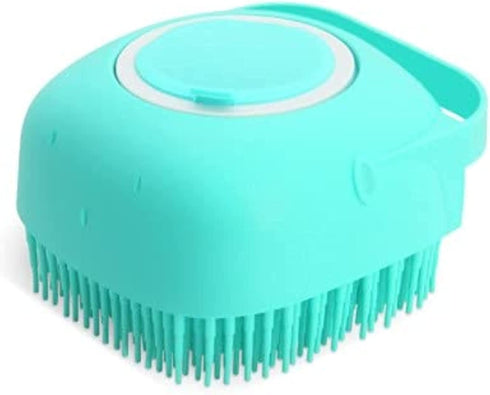 L.B. Dog Bath Brush Silicone, Soft Massage Brush for Cats, Pet Shampoo Dispenser
