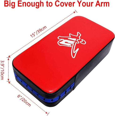 TLBTEK MMA Taekwondo Kick Shield - Muay Thai Karate Kickboxing Training Pads - Curved Leather Strike Shield