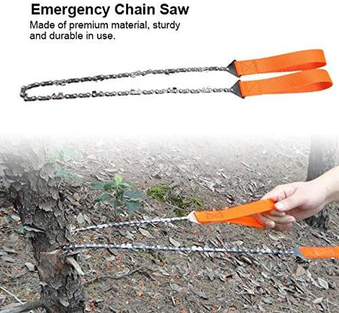 Handhold Chainsaw Long Chain Compact Folding Hand Chain Saw for Portable Camping Survival Gear