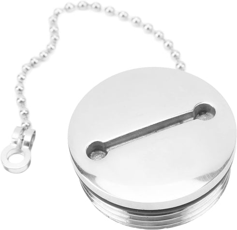 Fuel Tank Cap, 38mm Stainless Steel Boat Fuel Tank Cap with Chain, Replacement Gas Fill Cap Marine Hardware