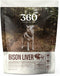 360 Pet Nutrition Freeze Dried Bison Liver Treats, Made in The USA, 4 Ounce (Single Ingredient)