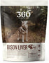 360 Pet Nutrition Freeze Dried Bison Liver Treats, Made in The USA, 4 Ounce (Single Ingredient)
