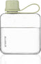 Portable Flat Water Bottle, 10.8 oz BPA Free Reusable Tritan Plastic, Lightweight Leakproof Slim for Hiking