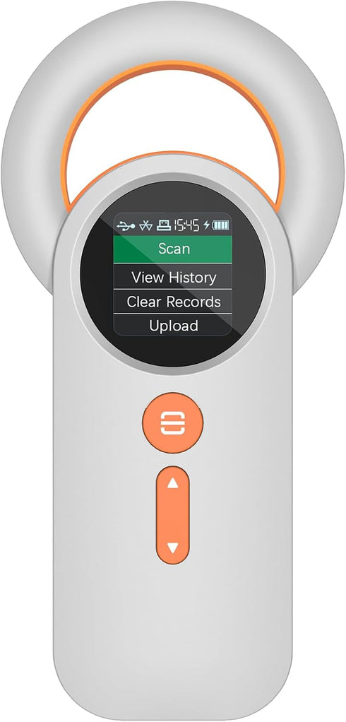 symcode Pet Microchip Scanner Rechargeable RFID EMID Micro Chip Reader Scanner (2.4GHz Wireless+Bluetooth+USB)