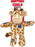3 Pack KONG Wild Knots Dog Toys Bear, Giraffe & Tiger Durable Plush Toys with Internal Knotted Rope & Squeaker Soft