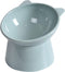 Tilted Cat Food Bowl - Blue Slanted, Whisker Friendly, Anti Vomiting Cat Bowl