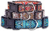 Dog Collars for Small, Medium & Large Dogs - Adjustable, Durable Patterns for Male and Female Dogs - White Woven