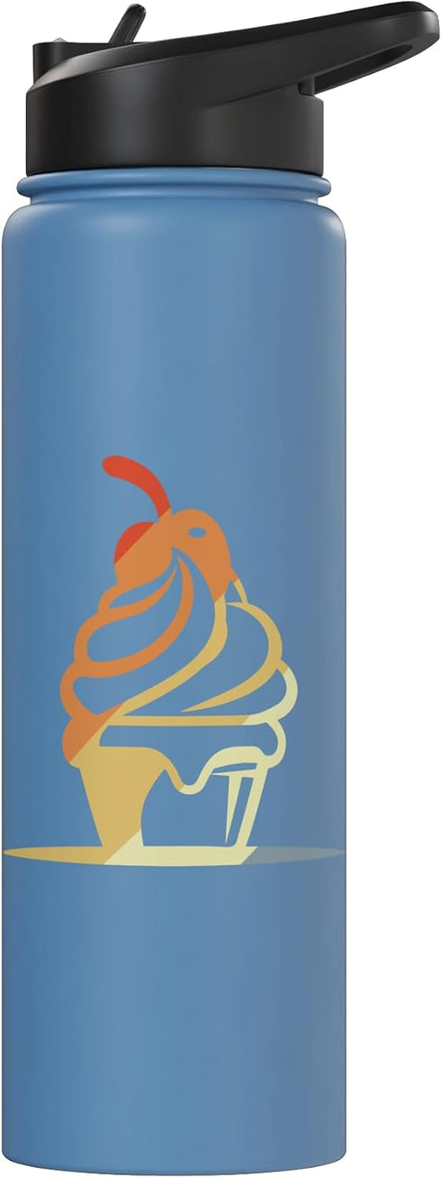 Funny Ice Cream Guy T-Shirts and Presents Frozen Ice Cream Vintage Look Dessert Sorbet Stainless Steel Insulated Water