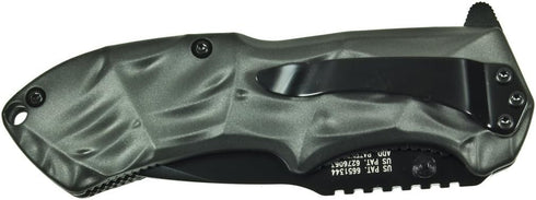 Smith & Wesson Black Ops SWBLOP3S Tactical Knife, 7.7in S.S. with 3.4in Serrated Blade, Aluminum Handle
