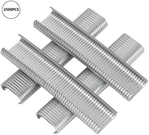 2500Pcs 8mm C-type Ring Pliers Staple Set for Animal Fence Cage, Chicken, Pig, Bird, Pet Cage M Nail