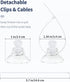 Pawfly 20 Pack Aquarium Suction Cups with Clips and Adjustable Zip Ties for Fish Tank Tools and Decorations