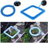 4 Pcs Fish Feeding Ring, Square and Round Aquarium Floating Food Feeder with Suction Cup