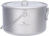 iBasingo Outdoor Titanium Pot with Lid, Folding Handle Camping Cookware for Hiking Picnic, Ultralight Bowl Tableware
