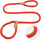 Dog Leash Slip Lead with Snap Hook | Adjustable Heavy Duty 1/2" x 6 FT Braided Rope for Large, Medium & Small Dogs
