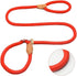 Dog Leash Slip Lead with Snap Hook | Adjustable Heavy Duty 1/2" x 6 FT Braided Rope for Large, Medium & Small Dogs