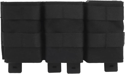 Triple Molle Mag Pouch, Tactical Open Top 5.56 M4 M16 Magazine Holder with Quick Release