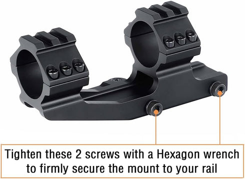 ohhunt Scope Mount 30mm 1 inch QD Quick Release Picatinny, 1.42 inch Center High, Black