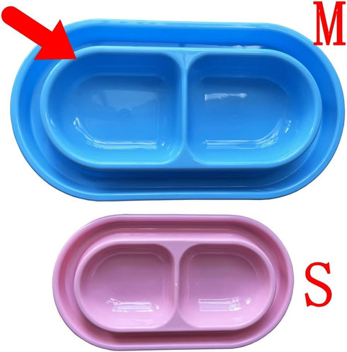Ant Proof Cat Dish Pet Feeder 32 Oz Food Water Bowl for Small Medium Size Dogs Cats (Pink,M)