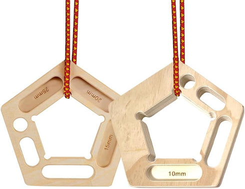 Fuziddn 360 Portable Wooden Hangboard for Rock Climbing - Rotating Fingerboard for Strength Training - No-Drill Pull-Up