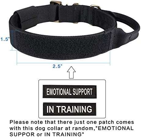 EXCELLENT ELITE SPANKER Tactical Dog Collar Military Adjustable Heavy Duty Training Collar with Metal Buckle
