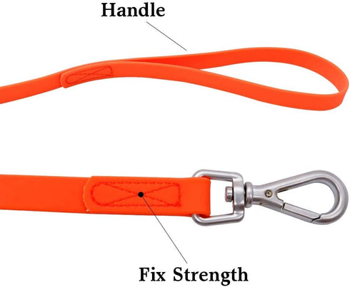 Waterproof Dog Training Leash, 50FT 30FT 15FT 10FT 5FT, Heavy Duty Recall Long Lead for Large Medium Small Dogs