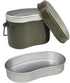 Generic Set 500ML+1250ML Outdoor Camping Cooking Pot Double Layer Food Storage Container Aluminum Saucepan With Scale