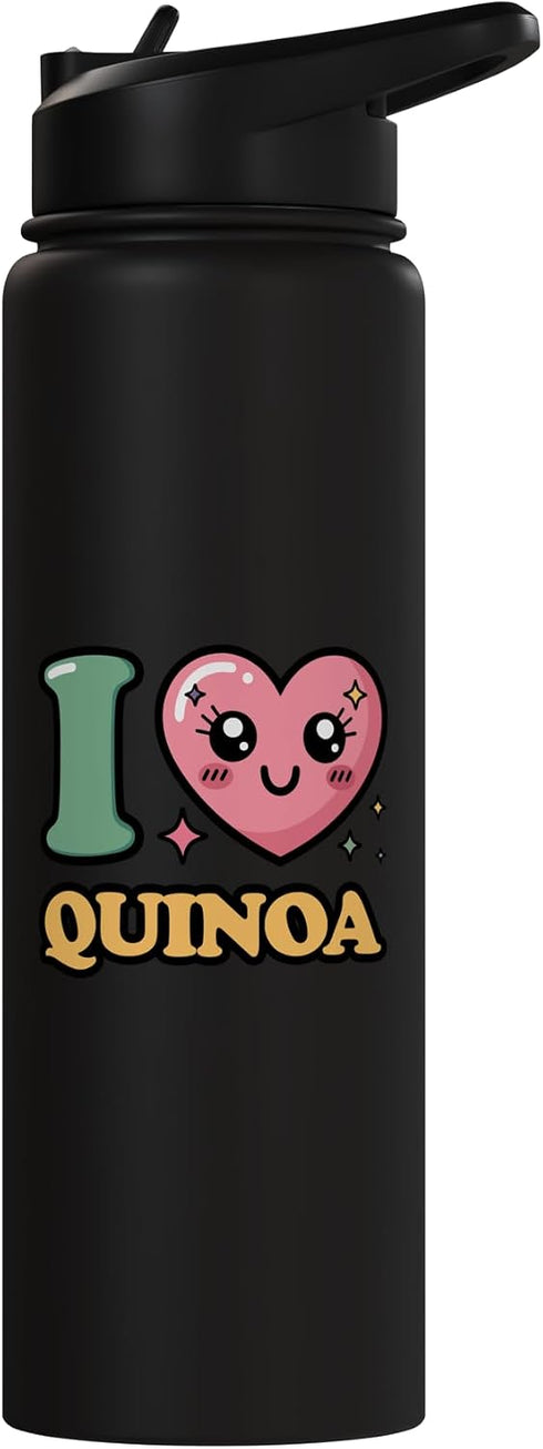 I heart quinoa I love quinoa Stainless Steel Insulated Water Bottle