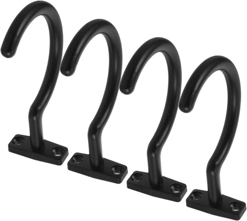 Beaupretty 4pcs Metal Pool Cue Holder Rack and Snooker Table Hooks, Wall-mountable